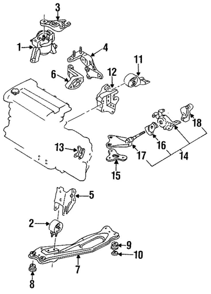 Rear Mount - Mazda (BC1D-39-040B)