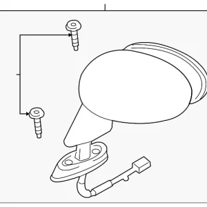 Mirror(L) Door - Mazda (NE51-69-180K-86)