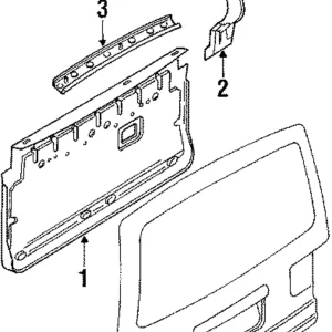 Lift Gate Trim - Mazda (LA01-68-960E-59)