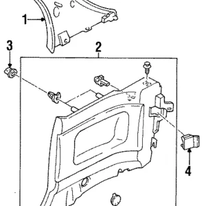 Quarter Trim Grommet - Mazda (E001-68-506)