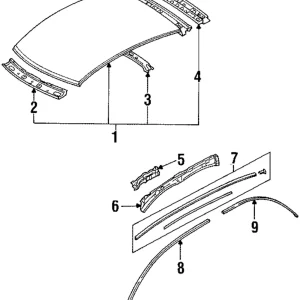 Upper Molding - Mazda (GA2K-50-985C)