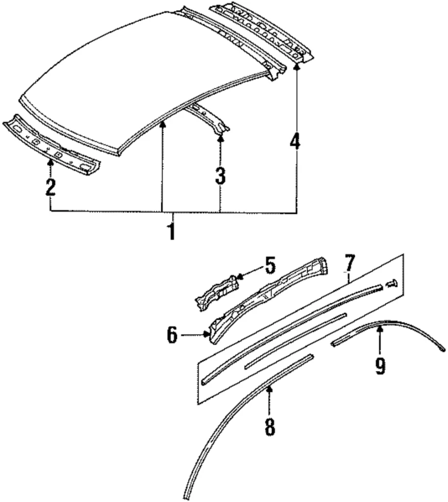 Upper Molding - Mazda (GA2K-50-985C)