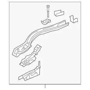 Rear Rail Assembly - Mazda (GK2A-54-810E)