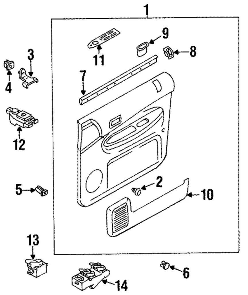 Trim Panel Assembly - Mazda (LB82-68-460A-90)