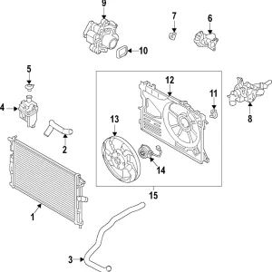 Water Outlet - Mazda (P5SP-15-17Z)