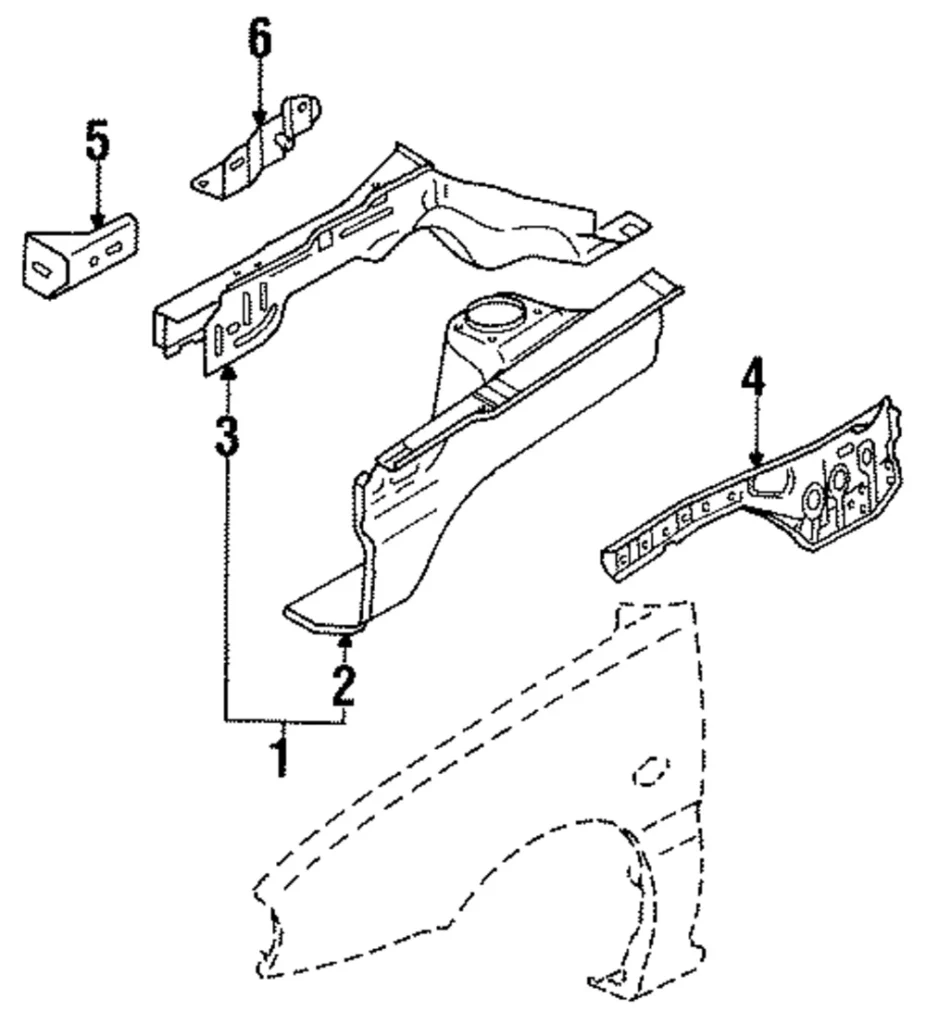 Reinforcement - Mazda (B481-54-281D)
