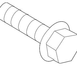 Seat Belt Lap And Shoulder Belt Screw - Mazda (9947-90-616)