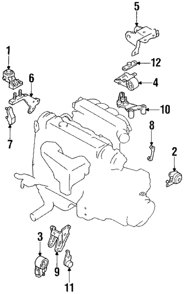 Rear Mount Bracket - Mazda (GJ21-39-070D)