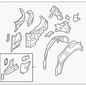 Inner Panel Assembly - Mazda (NGY1-74-9B0B)