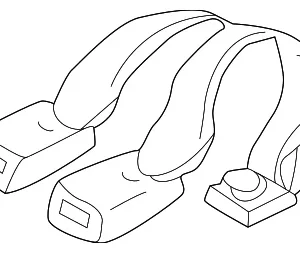 Center Seat Belt - Mazda (T043-57-720-05)