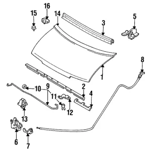 Support Rod - Mazda (LA01-56-650)