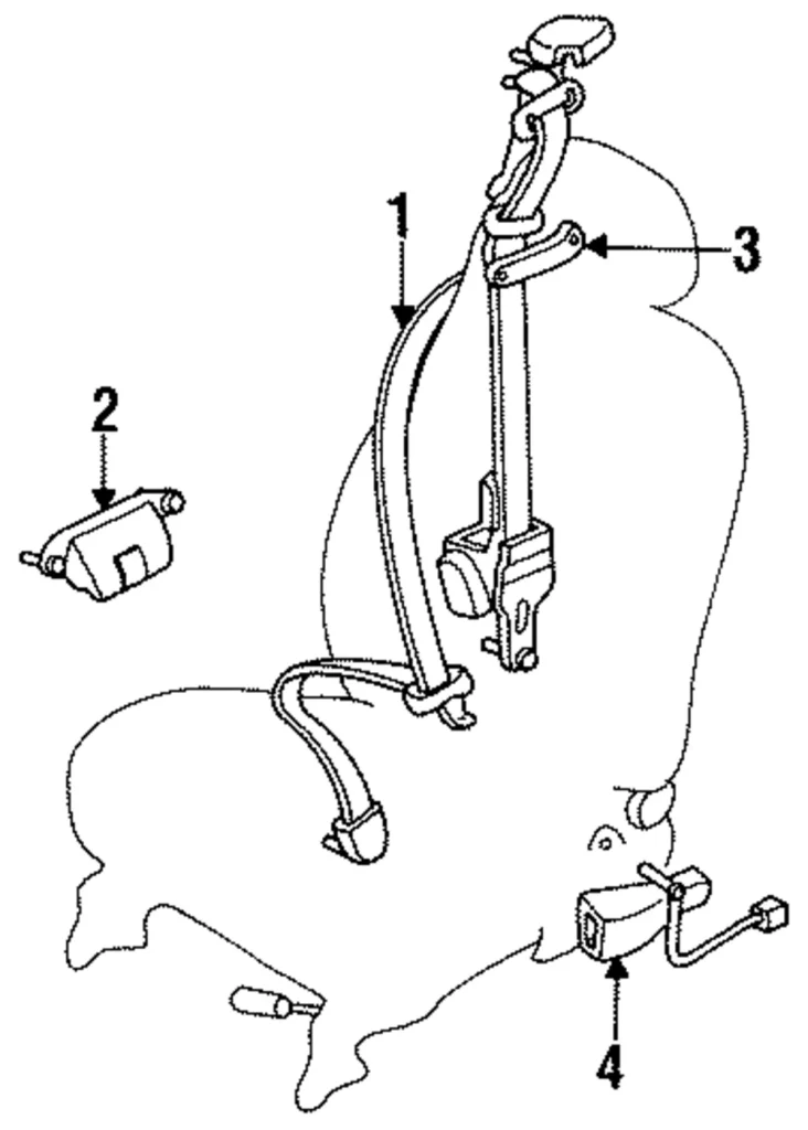 Lap & Shoulder Belt - Mazda (EA70-57-690E-00)