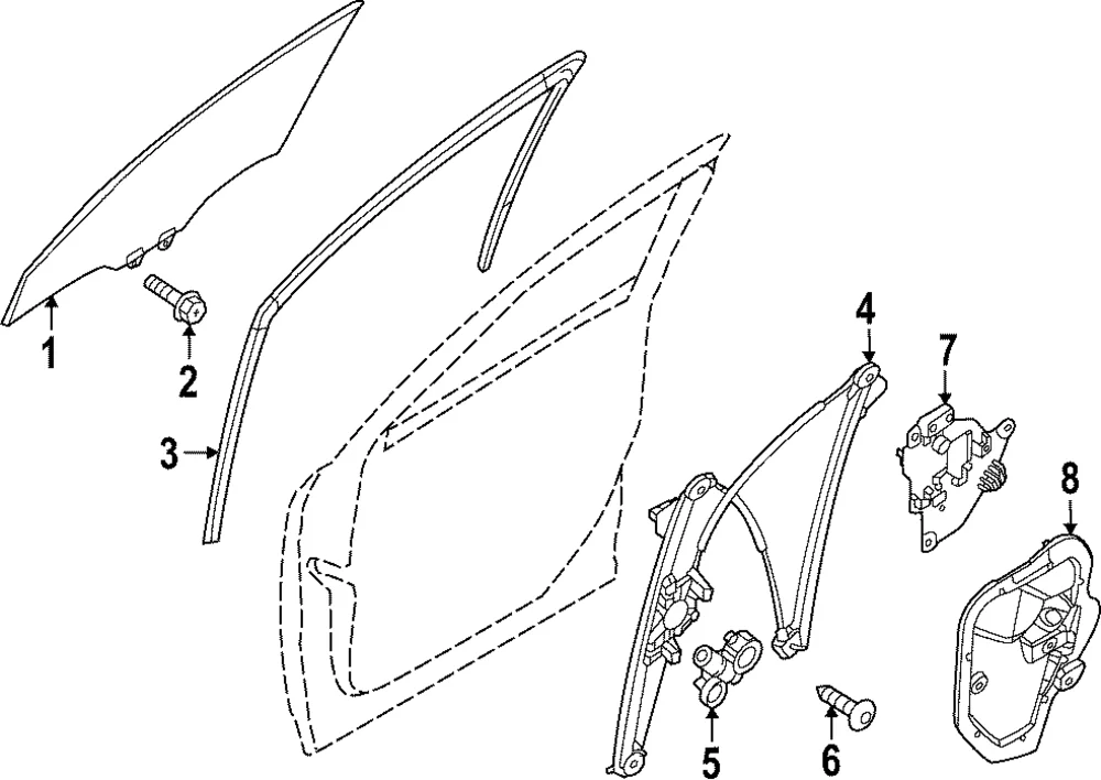 Door Glass - Mazda (VA40-58-510)