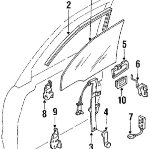 Window Regulator - Mazda (LA01-58-560E)