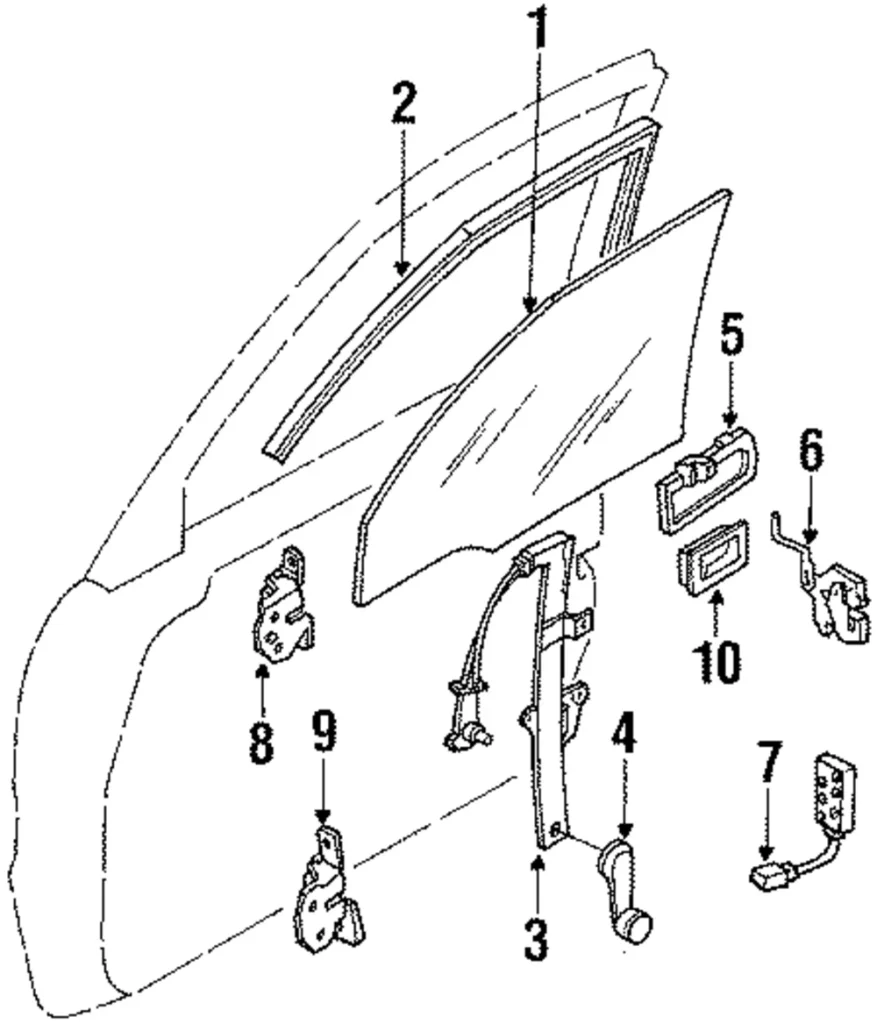 Window Regulator - Mazda (LA01-58-560E)