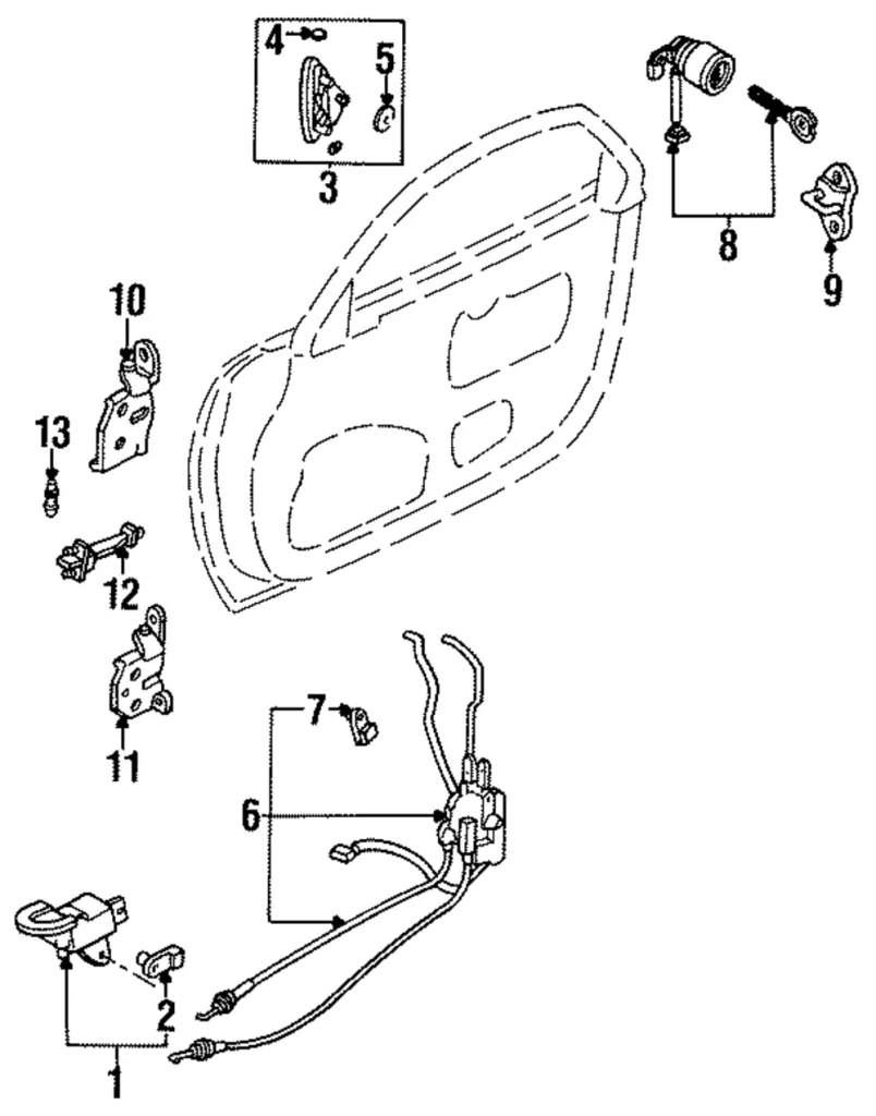 Lock Assembly - Mazda (FD15-59-310B)