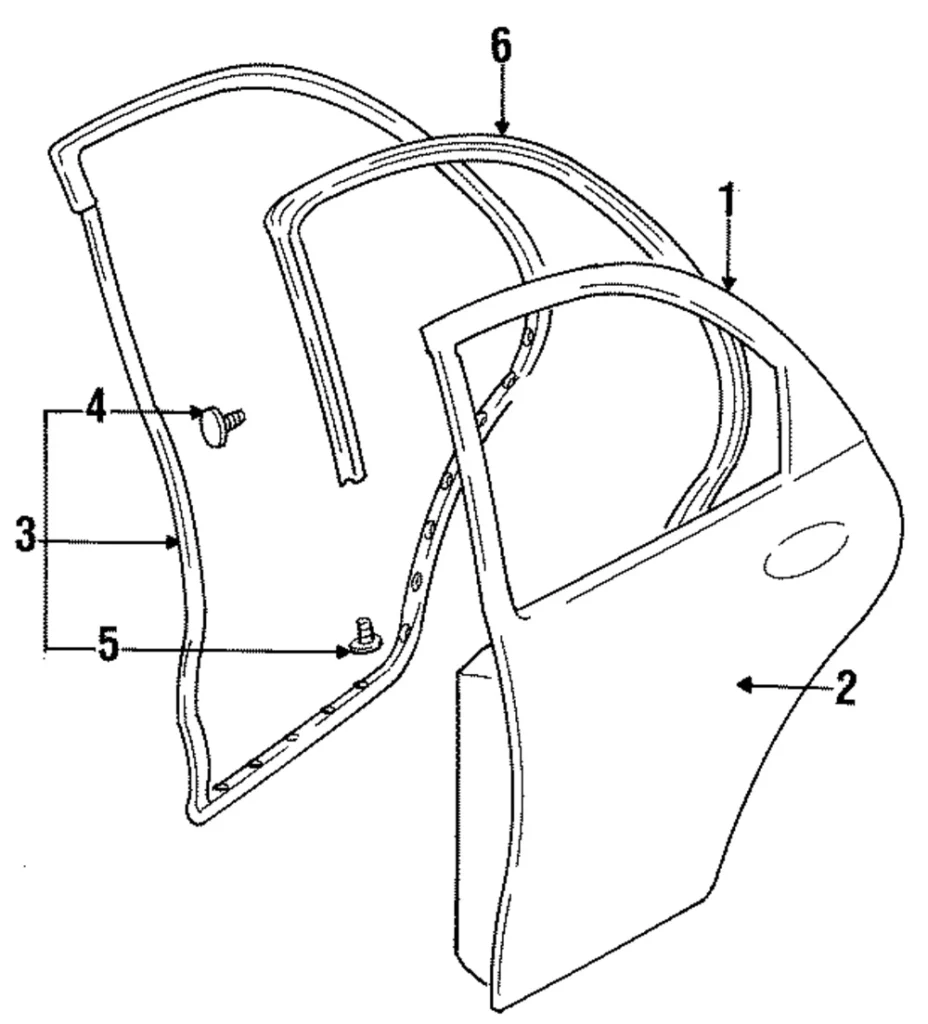 Door Weather-Strip Clip - Mazda (BC1D-58-763)