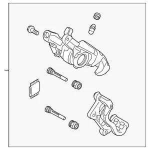 Caliper Assembly - Mazda (B4Y7-26-98ZD)