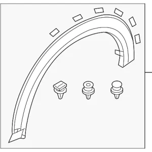 Wheel Opening Molding - Mazda (D10E-51-W20C)