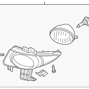 Fog Lamp Assembly - Mazda (BN8P-51-680A)