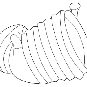 Outlet Tube - Mazda (AJ51-13-221)