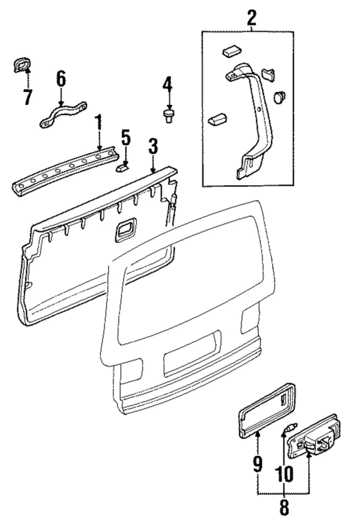 Lift Gate Trim - Mazda (LC11-68-960A-09)