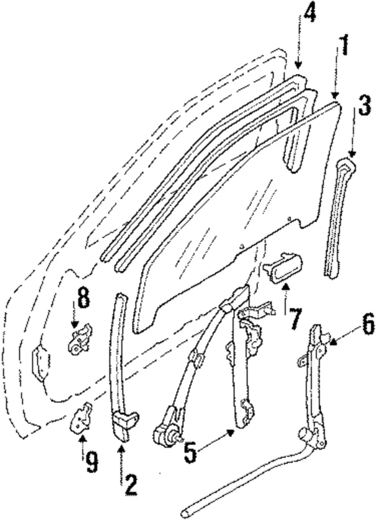 Window Regulator - Mazda (FB01-58-560E)