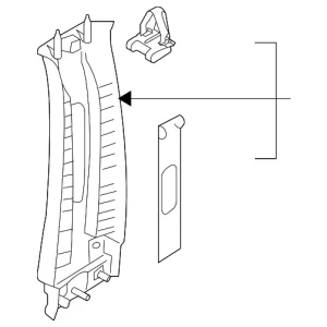 Upper Center Pillar Trim - Mazda (GS3L-68-190C-30)