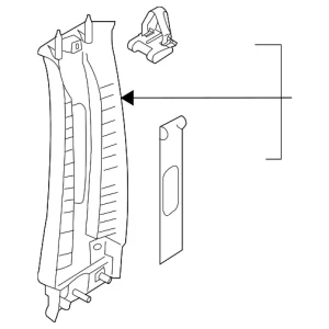 Upper Center Pillar Trim - Mazda (TD11-68-190E-75)