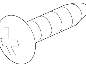 Engine Cooling Fan Motor Screw - Mazda (PN15-15-T52)
