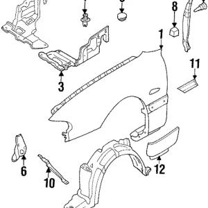 Body Side Molding - Mazda (GA2K-50-681C-00)