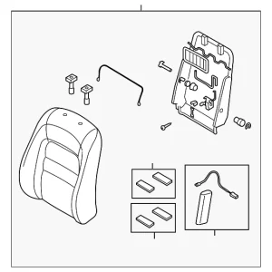 Seat Back Assembly - Mazda (GP9A-88-180A-02)