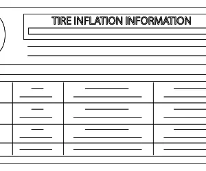 Tire Info Label - Mazda (DN4E-69-014B)