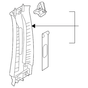 Upper Center Pillar Trim - Mazda (EG21-68-190C-77)