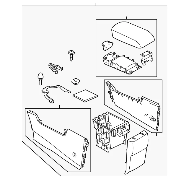 Rear Console - Mazda (KD45-64-420A-34)