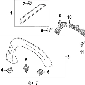 Upper Molding Clip - Mazda (DN4F-50-714)