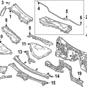 Cowl Trim - Mazda (KMV6-51-PC1)