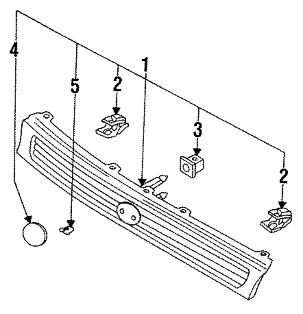 Grille Assembly Clip - Mazda (GA2K-50-708)