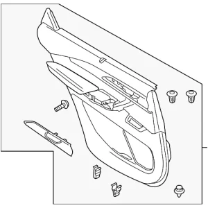 Door Trim Panel - Mazda (TA0D-68-520A-05)