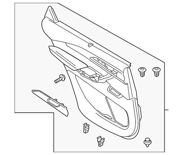 Door Trim Panel - Mazda (TL03-68-550L-2A)