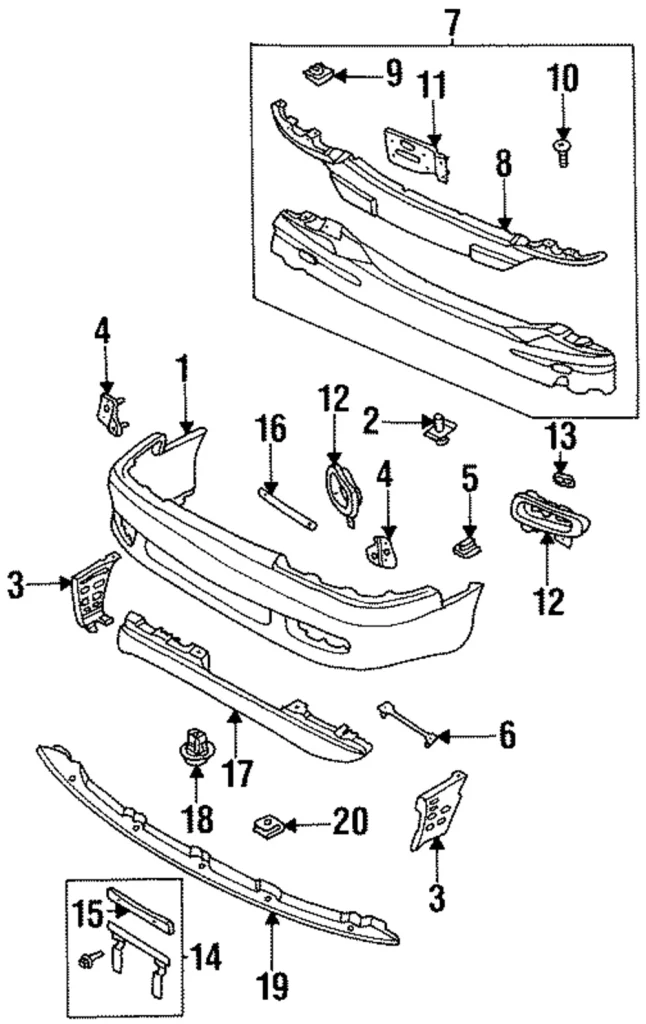 Bumper Cover Plate - Mazda (GA2K-50-1B0)