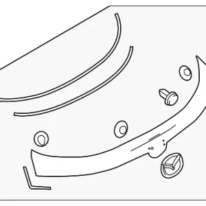 Upper Molding - Mazda (KB7W-50-810P-13)
