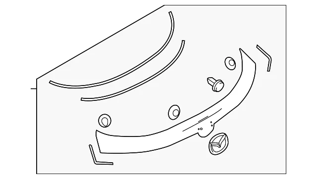 Upper Molding - Mazda (KB7W-50-810P-51)