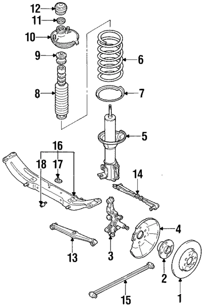 Strut Upper Mount - Mazda (B595-28-390A)