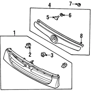 Grille Assembly - Mazda (GD1E-50-710C-00)