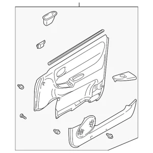 Door Trim Panel - Mazda (GG2C-68-46YB-80)