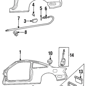 Fuel Door - Mazda (GA2A-42-410)