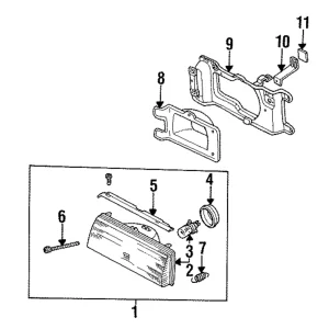 Headlamp Assembly Screw - Mazda (GE60-51-037)