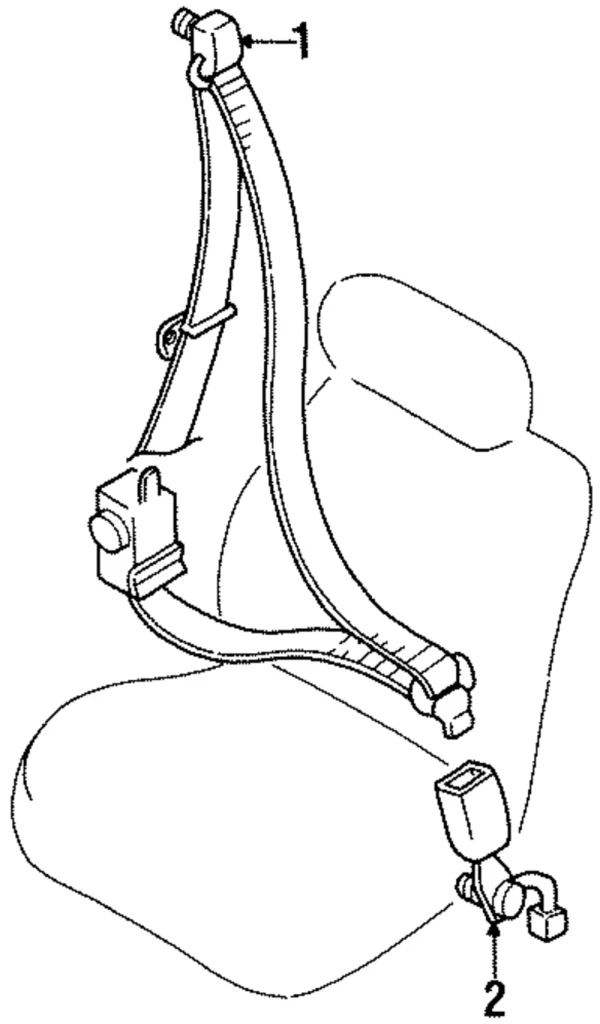 Belt & Retractor - Mazda (LB82-57-630C-09)