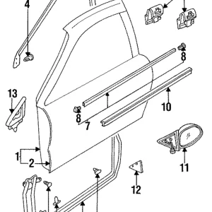Weather-Strip On Body - Mazda (GA2A-58-770N)